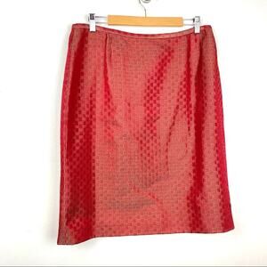 Badgley Mischka | Red Gold Shiny Skirt 14